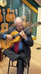 Pepe romero with one of his Torres guitars