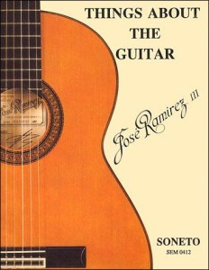 things about the guitar book Jose ramirez III